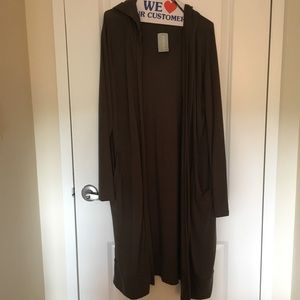 Olive Green Longline Cardigan